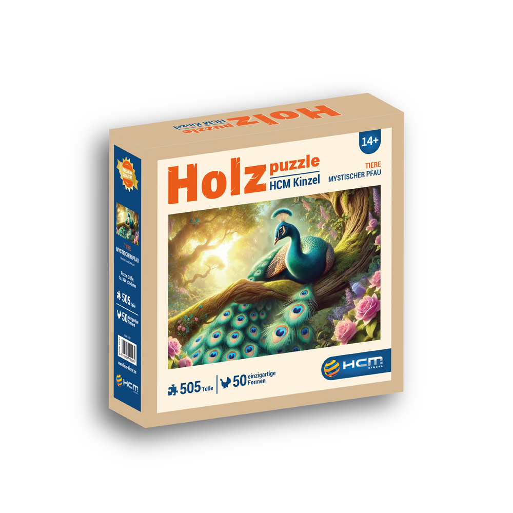 Holzpuzzle - Mystischer Pfau 505 Teile Holzpuzzle - Mystischer Pfau 505 Teile